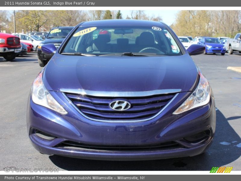 Indigo Blue Pearl / Gray 2011 Hyundai Sonata GLS