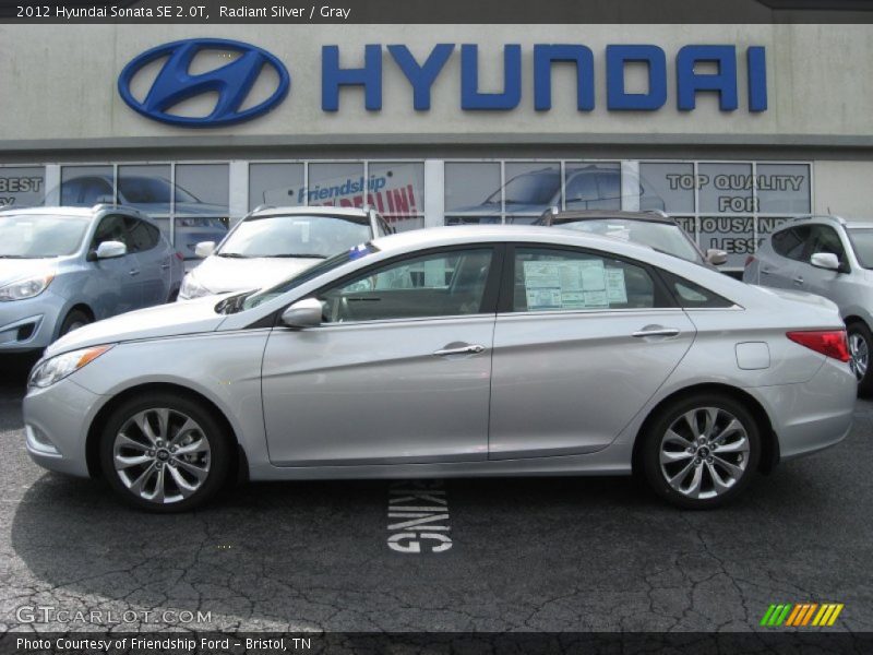 Radiant Silver / Gray 2012 Hyundai Sonata SE 2.0T