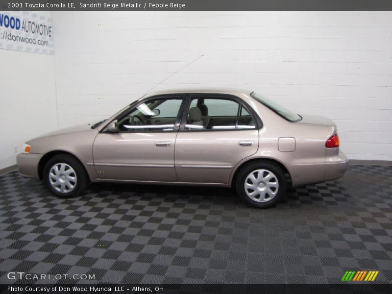 Sandrift Beige Metallic / Pebble Beige 2001 Toyota Corolla LE