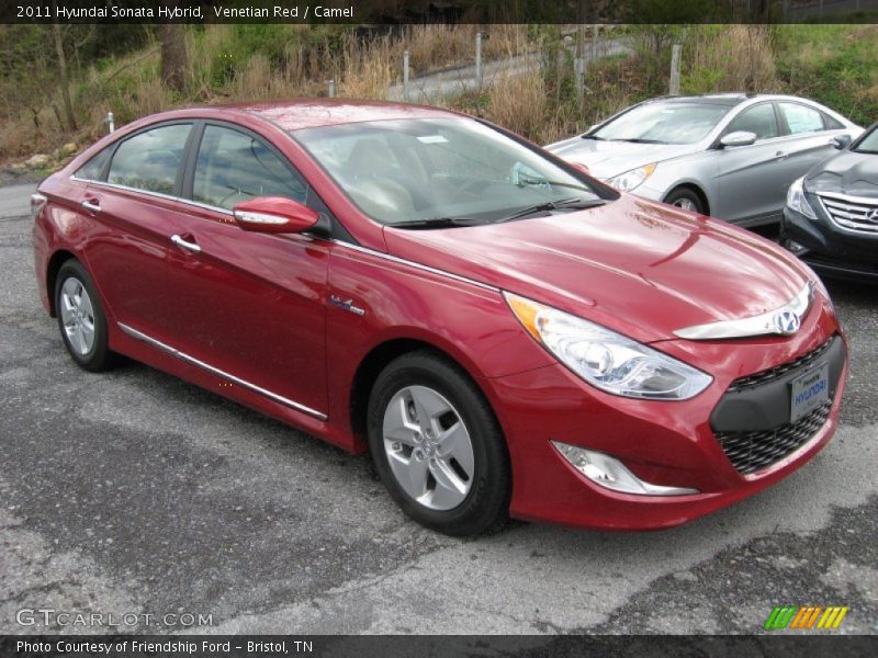 Venetian Red / Camel 2011 Hyundai Sonata Hybrid