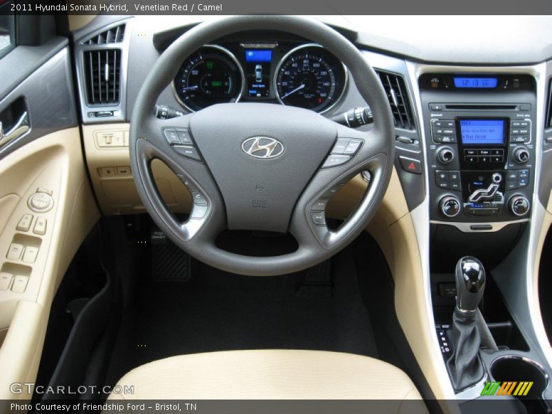 Venetian Red / Camel 2011 Hyundai Sonata Hybrid