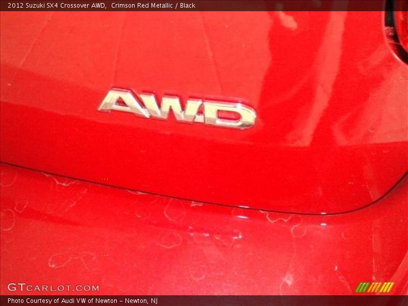 Crimson Red Metallic / Black 2012 Suzuki SX4 Crossover AWD