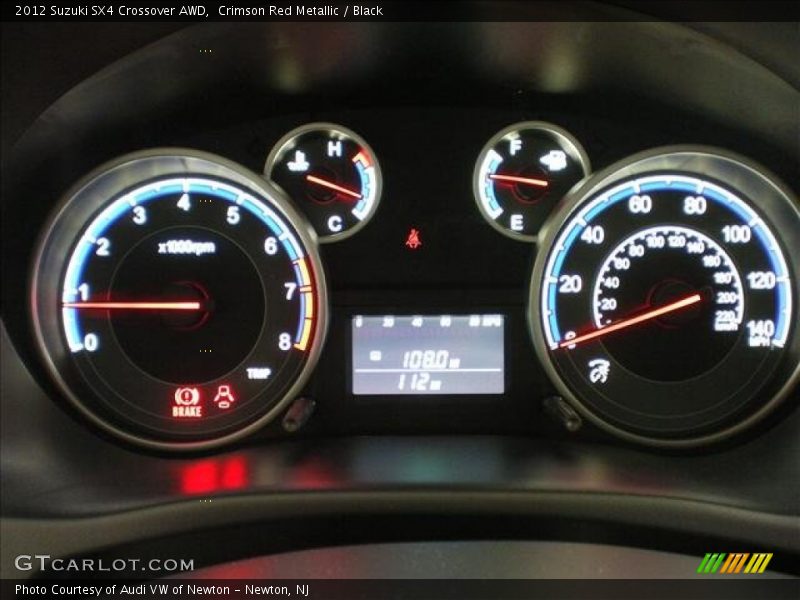 Crimson Red Metallic / Black 2012 Suzuki SX4 Crossover AWD