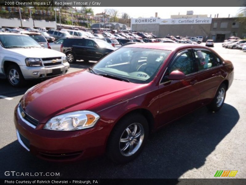 Red Jewel Tintcoat / Gray 2008 Chevrolet Impala LT