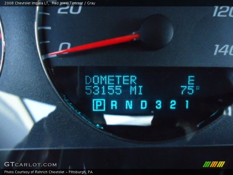 Red Jewel Tintcoat / Gray 2008 Chevrolet Impala LT