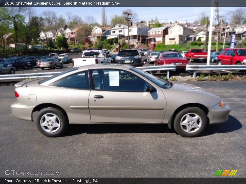 Sandrift Metallic / Medium Gray 2000 Chevrolet Cavalier Coupe