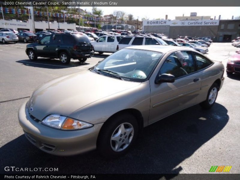 Sandrift Metallic / Medium Gray 2000 Chevrolet Cavalier Coupe