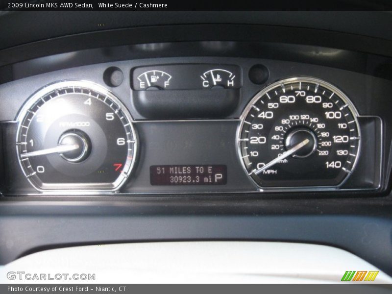 White Suede / Cashmere 2009 Lincoln MKS AWD Sedan