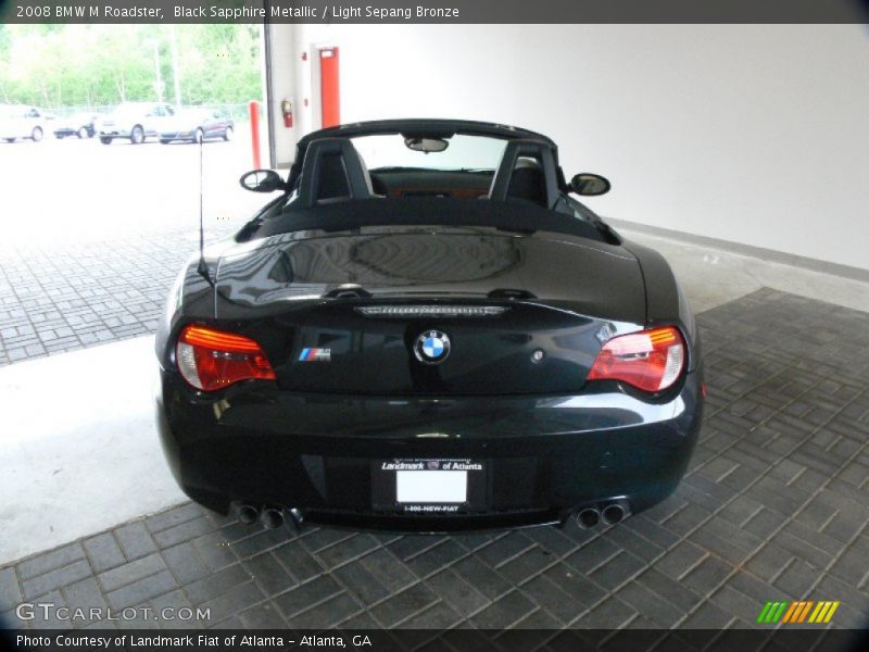 Black Sapphire Metallic / Light Sepang Bronze 2008 BMW M Roadster