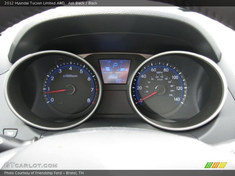 Ash Black / Black 2012 Hyundai Tucson Limited AWD