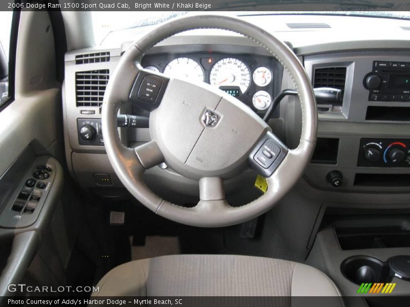 Bright White / Khaki Beige 2006 Dodge Ram 1500 Sport Quad Cab