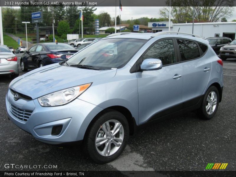 Aurora Blue / Taupe 2012 Hyundai Tucson GLS AWD