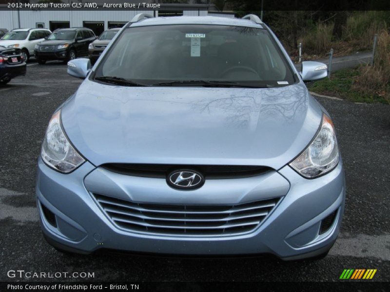 Aurora Blue / Taupe 2012 Hyundai Tucson GLS AWD