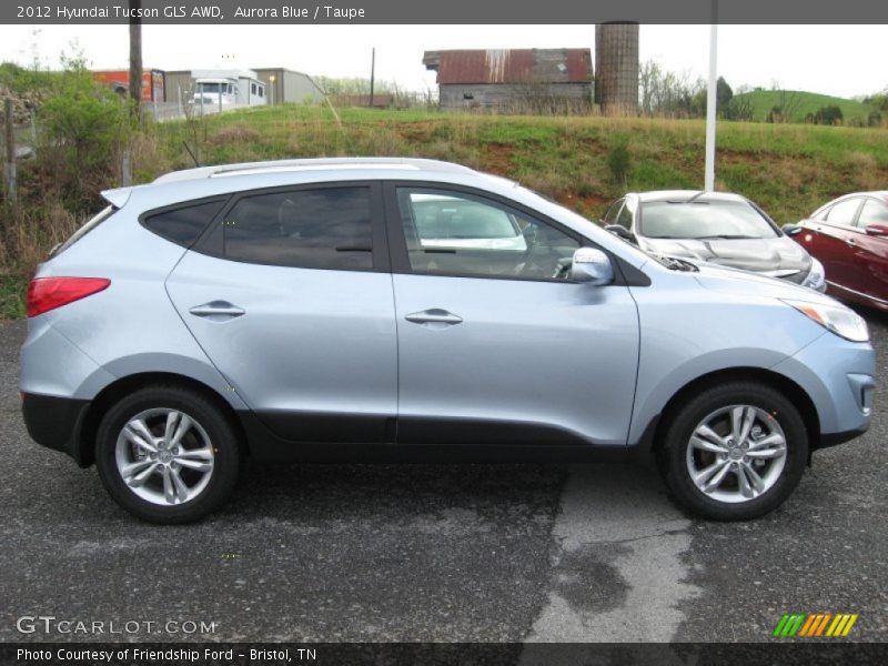 Aurora Blue / Taupe 2012 Hyundai Tucson GLS AWD