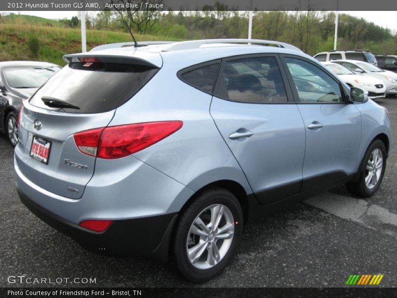 Aurora Blue / Taupe 2012 Hyundai Tucson GLS AWD