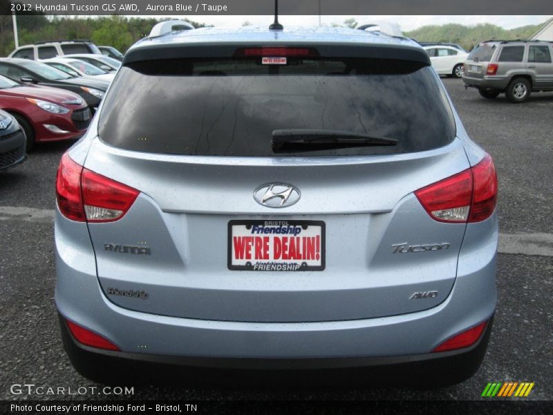 Aurora Blue / Taupe 2012 Hyundai Tucson GLS AWD