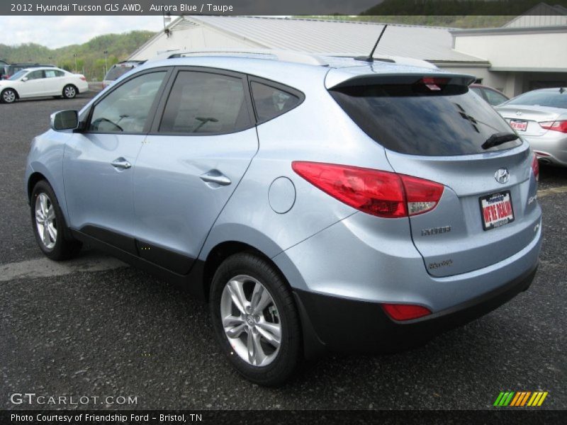 Aurora Blue / Taupe 2012 Hyundai Tucson GLS AWD