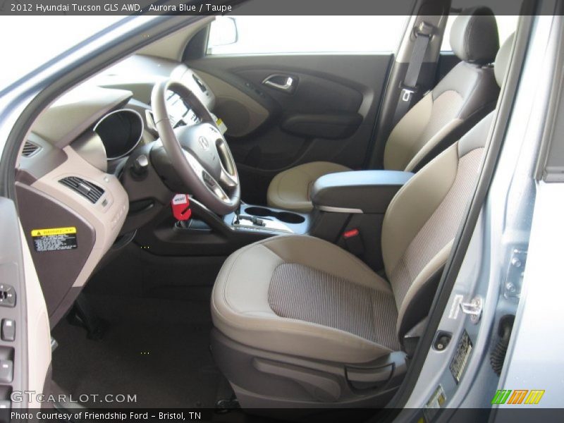 Aurora Blue / Taupe 2012 Hyundai Tucson GLS AWD