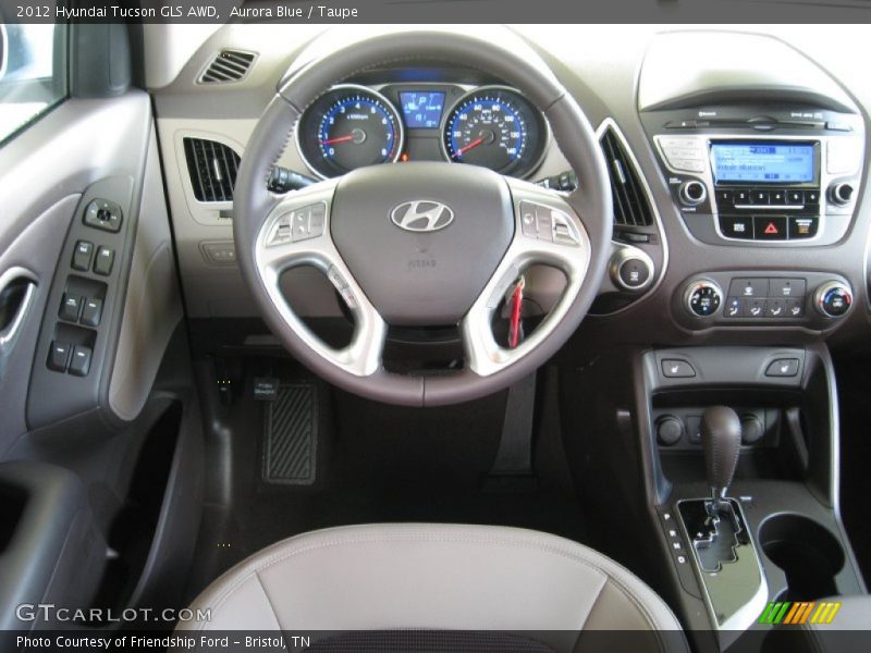 Aurora Blue / Taupe 2012 Hyundai Tucson GLS AWD