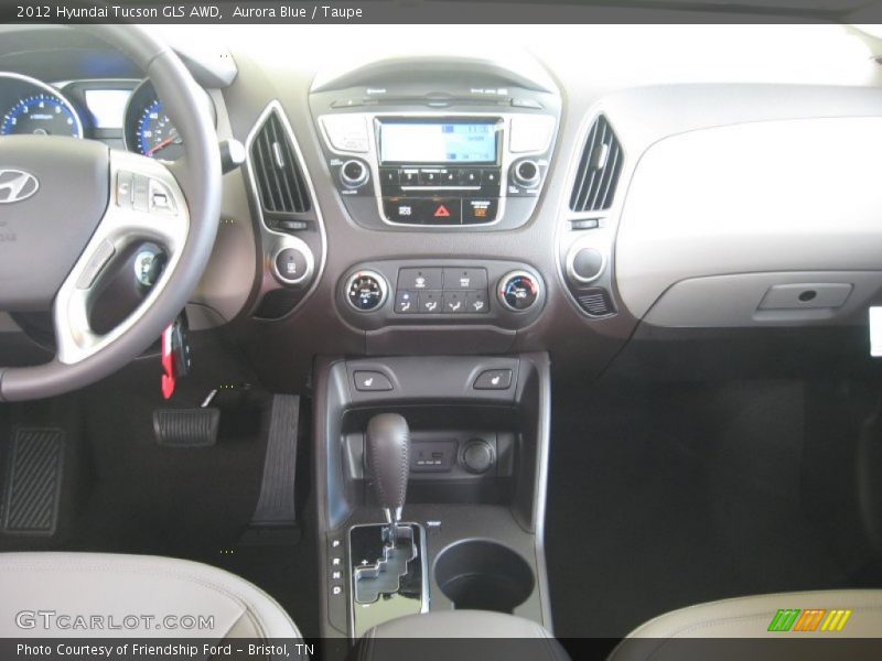 Aurora Blue / Taupe 2012 Hyundai Tucson GLS AWD