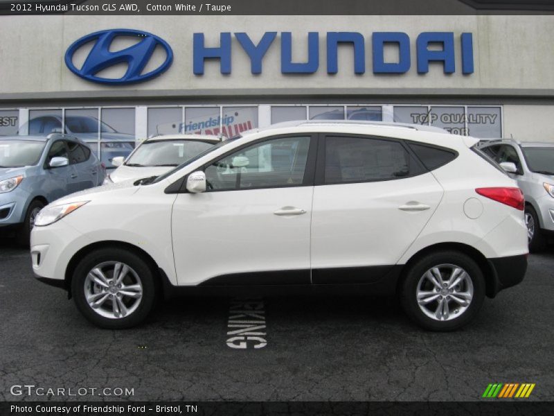 Cotton White / Taupe 2012 Hyundai Tucson GLS AWD
