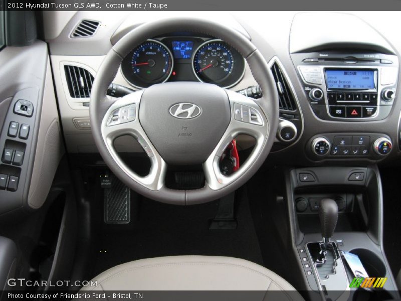 Cotton White / Taupe 2012 Hyundai Tucson GLS AWD