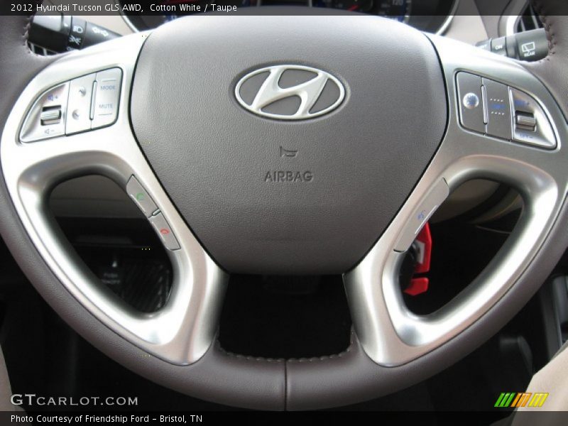 Cotton White / Taupe 2012 Hyundai Tucson GLS AWD