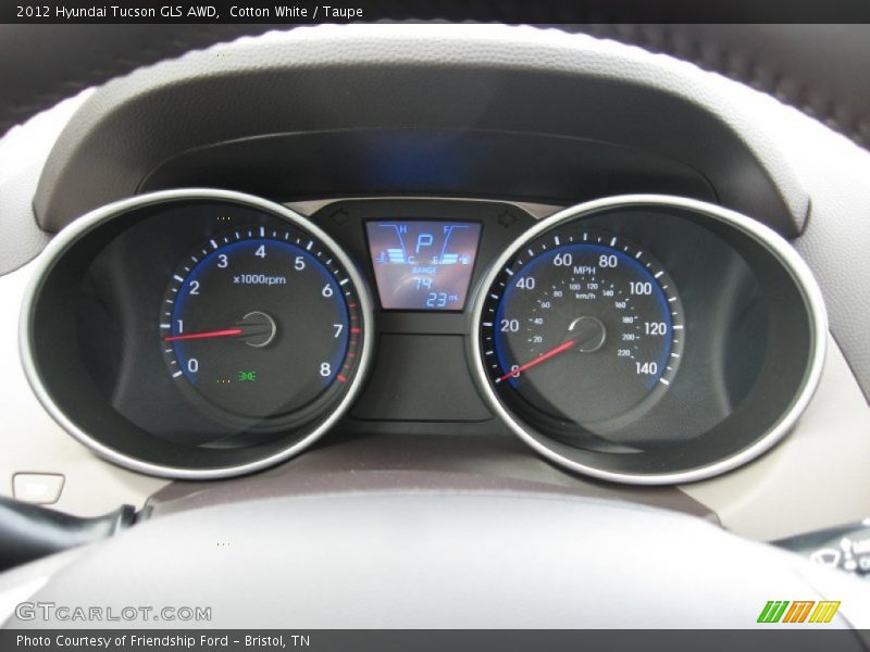 Cotton White / Taupe 2012 Hyundai Tucson GLS AWD