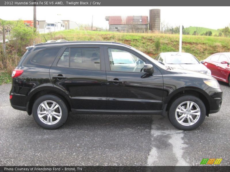 Twilight Black / Gray 2012 Hyundai Santa Fe SE V6 AWD