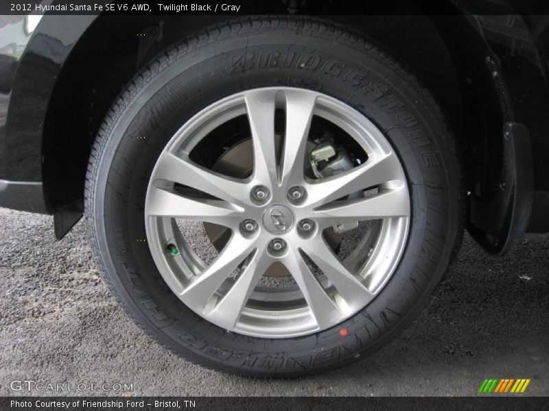 Twilight Black / Gray 2012 Hyundai Santa Fe SE V6 AWD