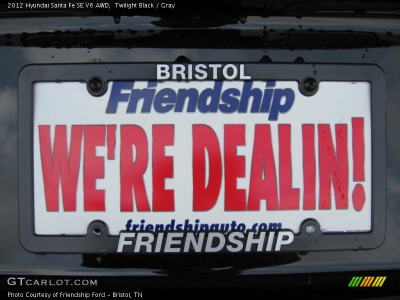 Twilight Black / Gray 2012 Hyundai Santa Fe SE V6 AWD