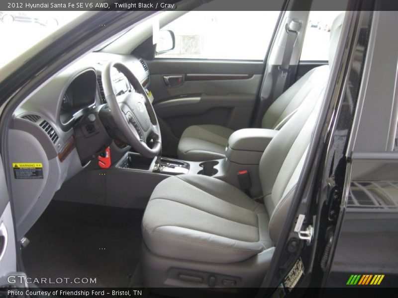 Twilight Black / Gray 2012 Hyundai Santa Fe SE V6 AWD