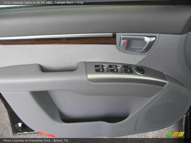 Twilight Black / Gray 2012 Hyundai Santa Fe SE V6 AWD