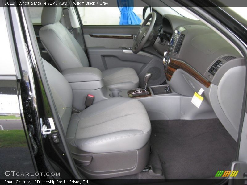 Twilight Black / Gray 2012 Hyundai Santa Fe SE V6 AWD