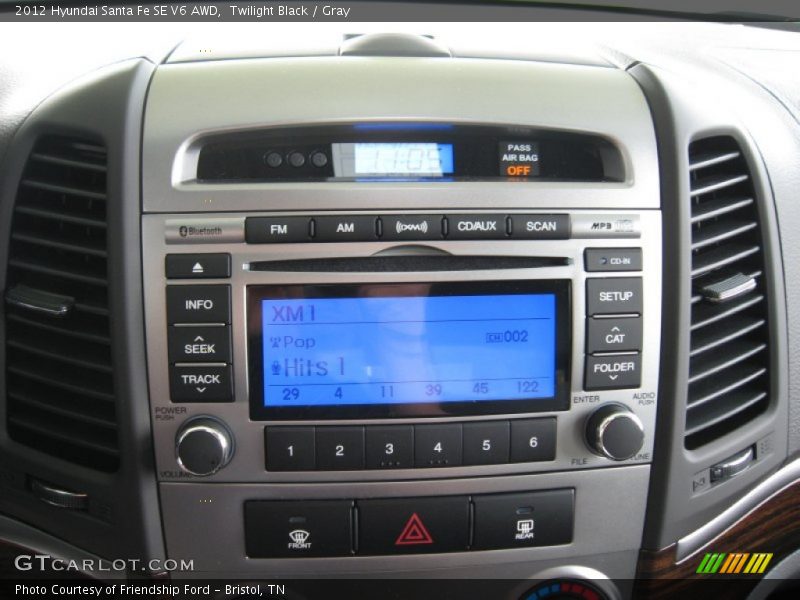 Twilight Black / Gray 2012 Hyundai Santa Fe SE V6 AWD