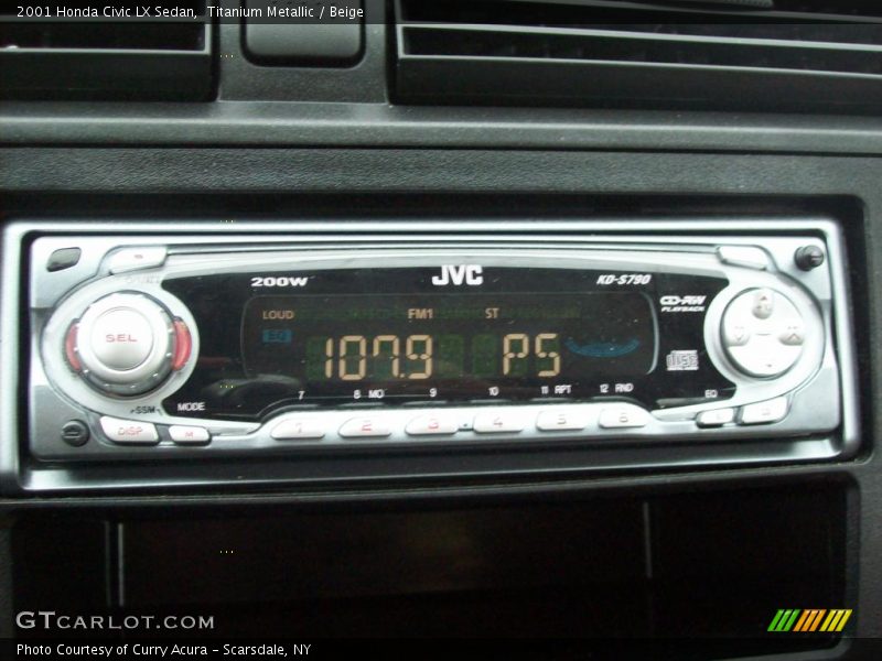 Titanium Metallic / Beige 2001 Honda Civic LX Sedan
