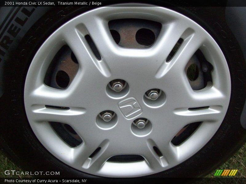Titanium Metallic / Beige 2001 Honda Civic LX Sedan
