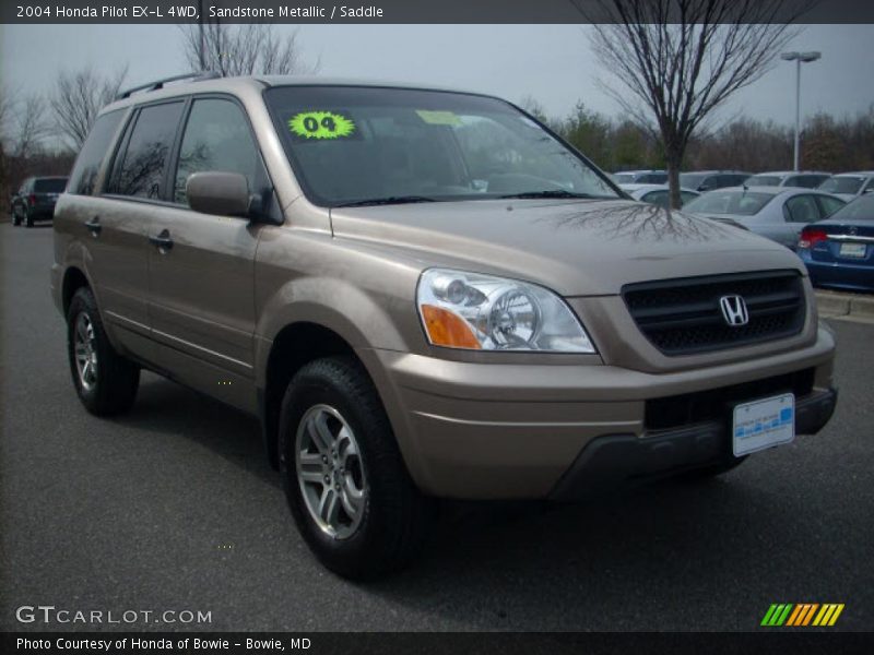 Sandstone Metallic / Saddle 2004 Honda Pilot EX-L 4WD