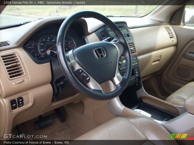 Sandstone Metallic / Saddle 2004 Honda Pilot EX-L 4WD