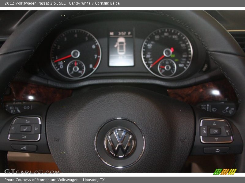 Candy White / Cornsilk Beige 2012 Volkswagen Passat 2.5L SEL