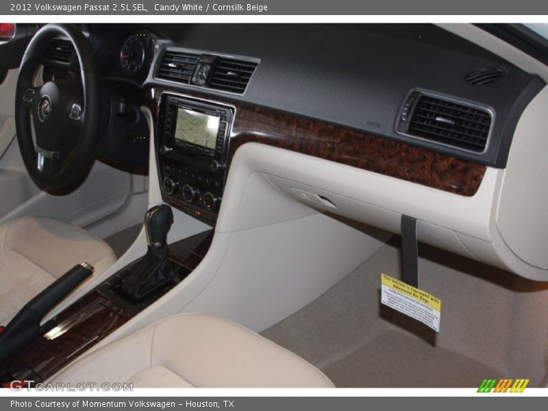 Candy White / Cornsilk Beige 2012 Volkswagen Passat 2.5L SEL