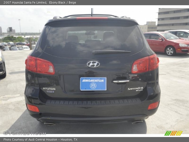 Ebony Black / Beige 2007 Hyundai Santa Fe Limited