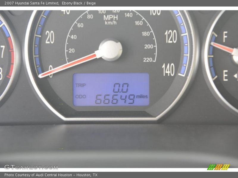 Ebony Black / Beige 2007 Hyundai Santa Fe Limited