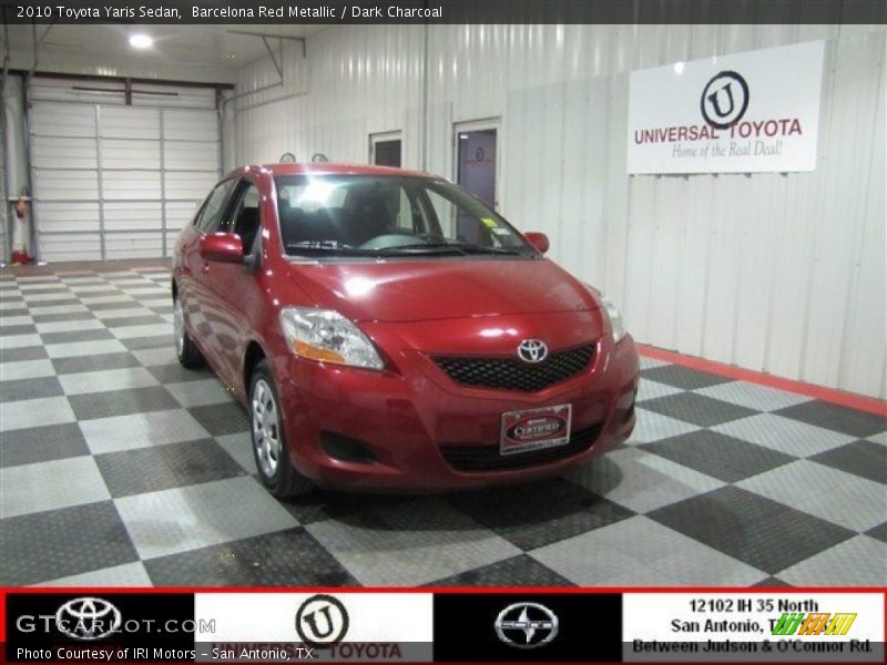 Barcelona Red Metallic / Dark Charcoal 2010 Toyota Yaris Sedan