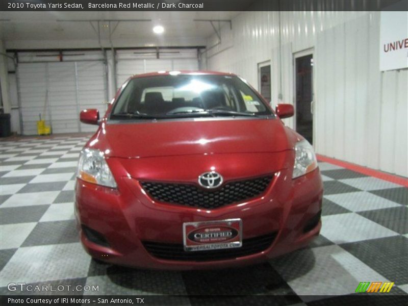Barcelona Red Metallic / Dark Charcoal 2010 Toyota Yaris Sedan