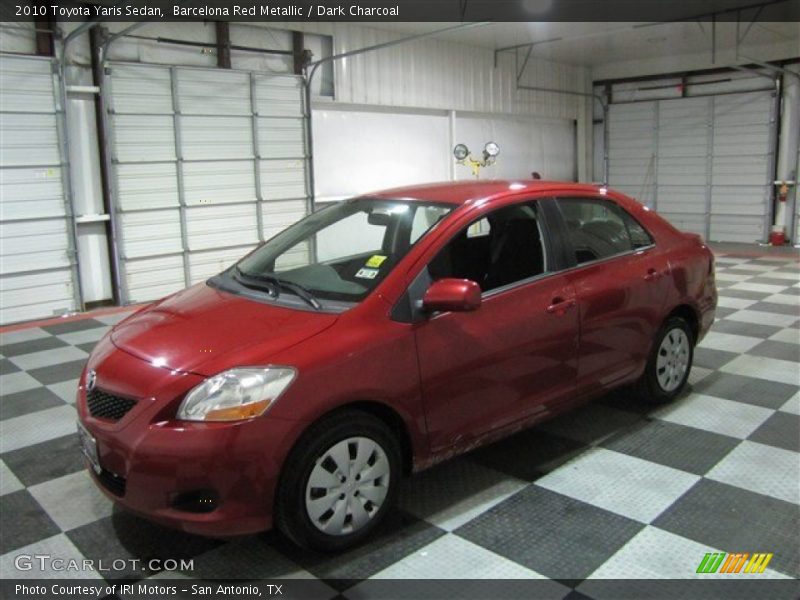 Barcelona Red Metallic / Dark Charcoal 2010 Toyota Yaris Sedan