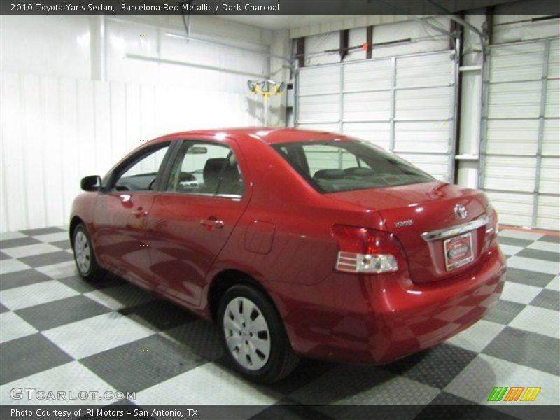 Barcelona Red Metallic / Dark Charcoal 2010 Toyota Yaris Sedan