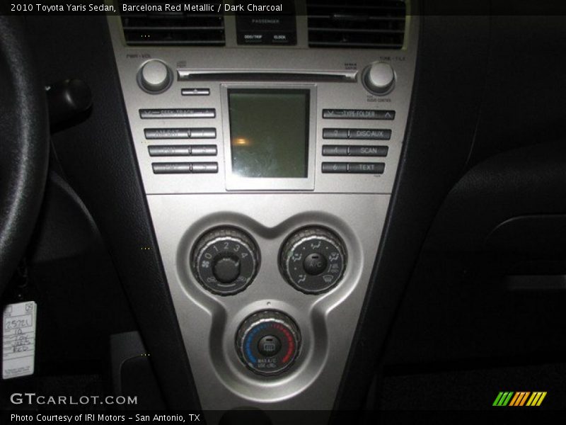Barcelona Red Metallic / Dark Charcoal 2010 Toyota Yaris Sedan