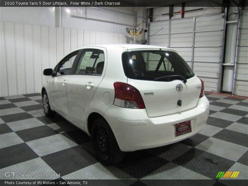 Polar White / Dark Charcoal 2010 Toyota Yaris 5 Door Liftback