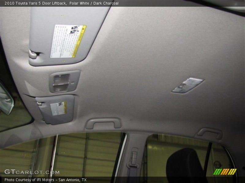 Polar White / Dark Charcoal 2010 Toyota Yaris 5 Door Liftback